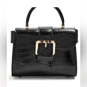 NWT TOPSHOP MINNY Black Buckle Mini Bag